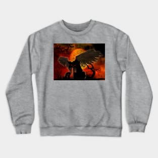 Evil Angel Halloween cat Crewneck Sweatshirt